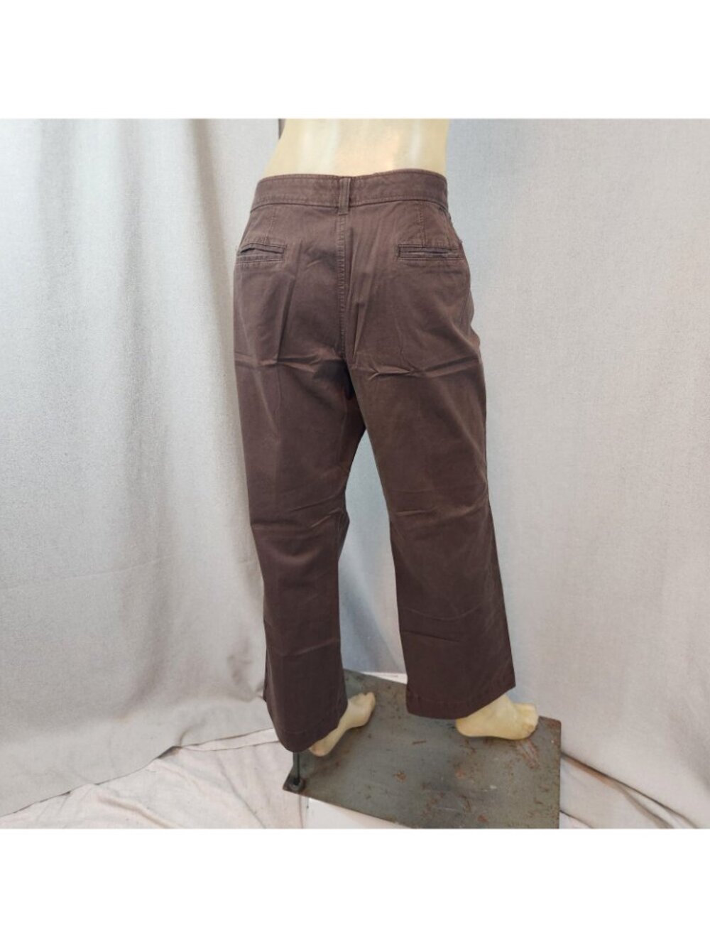 Old Navy Petites Brown Straight Leg Pants Slacks Siz 16 16P XL XLARGE 36 W x29 I - Picture 4 of 8
